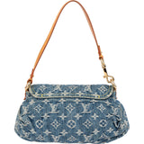 Louis Vuitton Monogram Denim Pleaty Shoulder Bag