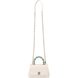 Chanel Quilted Leather Coco Rainbow Top Handle Flap Handbag