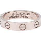 Cartier Au 750 White Gold LOVE Wedding Band Ring (#48)