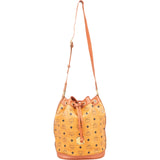 MCM Monogram Visetos Drawstring Bucket Crossbody Bag