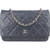 Chanel Quilted Caviar Leather Wallet on Chain Crossbody Bag