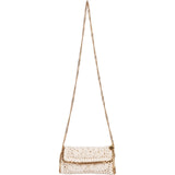 Stella McCartney Crochet Falabella Fold Over Clutch Crossbody Bag