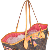 Louis Vuitton Monogram Canvas Limited Roses Neverfull MM Shoulder Bag