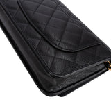 Chanel Quilted Caviar Leather Wallet On Chain Crossbody Bag