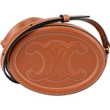 Celine Calfskin CC Oval Cuir Triomphe Mini Crossbody Bag