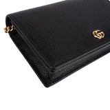 Gucci Grained Leather GG Wallet On Chain Crossbody Bag