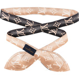 Louis Vuitton Silk Monogram LV Confidential Bandeau 3D Tuch Scarf