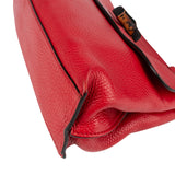 Gucci Red Pebbled Leather Bamboo Daily Top Handle Handbag