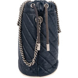 Gucci Matelassé Chevron Leather GG Marmont Mini Bucket Crossbody Bag