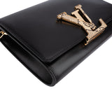 Louis Vuitton Noir Boxcalf Python Leather LV Louise GM Crossbody Bag