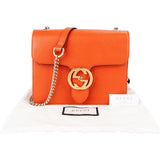 Gucci Pebbled Calfskin Interlocking GG Small Shoulder Crossbody Bag