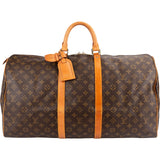 Louis Vuitton Monogram Canvas Keepall 55 Travel Bag