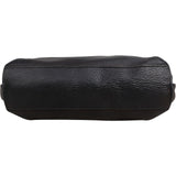 Gucci Black Pebbled Leather Bamboo Handbag
