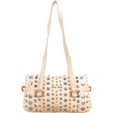 Miu Miu Studded Leather Turnlock Shoulder Bag