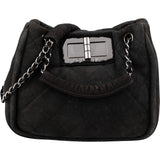 Chanel Suede 2.55 Sherling Accordion Flap Shoulder Bag