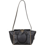 Valentino Garavani Black Leather Rockstud Handbag