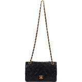 Chanel Quilted Lambskin 24K Gold Small Double Flap Shoulder Bag