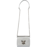 Louis Vuitton Silver Metallic Epi Leather Twist PM Crossbody Bag