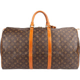 Louis Vuitton Monogram Canvas Keepall 55 Travel Bag
