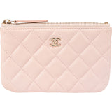Chanel Quilted Lambskin Classic Zipped Coin Pouch Wallet
