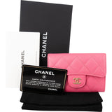 Chanel Quilted Caviar Leather Classic Small Flap Wallet