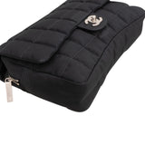 Chanel Quilted Nylon Chocolate Bar Single Flap Shoulder Bag