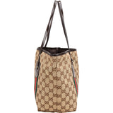 Gucci Monogram GG Canvas Patent Leather Shoulder Bag
