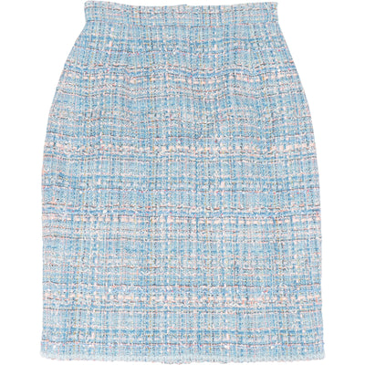Chanel Blue Tweed Rock Skirt (DE44 / FR46) - vintageandkickz