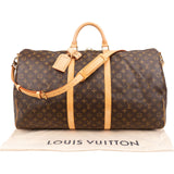 Louis Vuitton Monogram Canvas Keepall 60 Bandoulière Travel Bag