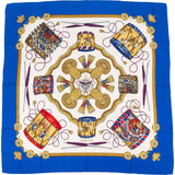 Hermès Les Tambours Silk Carre 90 Scarf Tuch