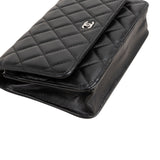 Chanel Quilted Lambskin Palladium Wallet On Chain Crossbody Bag