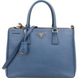 Prada Blue Saffiano Leather Large Galleria Handbag