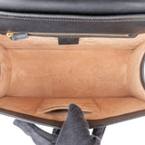 Gucci Black Leather Sylvie Large Top Handle Handbag