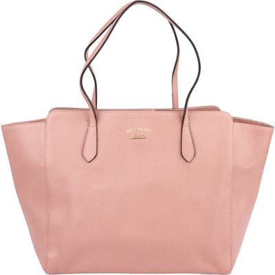 Gucci Pebbled Leather Swing Shopper Shoulder Bag