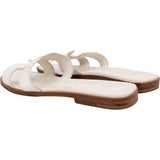 Hermès White Leather Oran Sandals (36)
