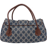 Celine Denim Macadam Monogram Buckle Handbag