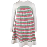 Chanel Multicolor Striped Knit Dott Fruit Buttons Longsleeve Dress (FR 34 / DE 32)