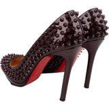Christian Louboutin Burgundy Patent Leather Alti Spikes Pumps (38)