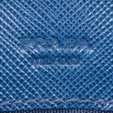 Prada Blue Saffiano Metal Continental Wallet