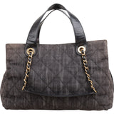 Chanel Stitching Denim CC Shoulder Handbag