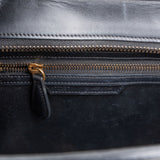 Céline Grained Tricolor Leather Luggage Handbag
