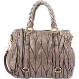 Miu Miu Gathered Leather Coffer Bag Handbag