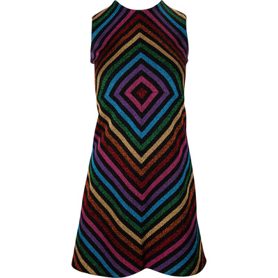 Gucci Multicolor Glitter Symmetric Pattern Top Dress (XS)