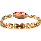 Gucci Gold Tone Change Bezel Chain 1100-L Bezel Woman Watch
