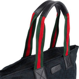 Gucci Monogram GG Canvas Web Stripe Tote Shopper Shoulder Bag