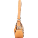 [🔄️B07 / F40] Coach Monogram Signature Canvas Demi Flap Bag Handbag - vintageandkickz