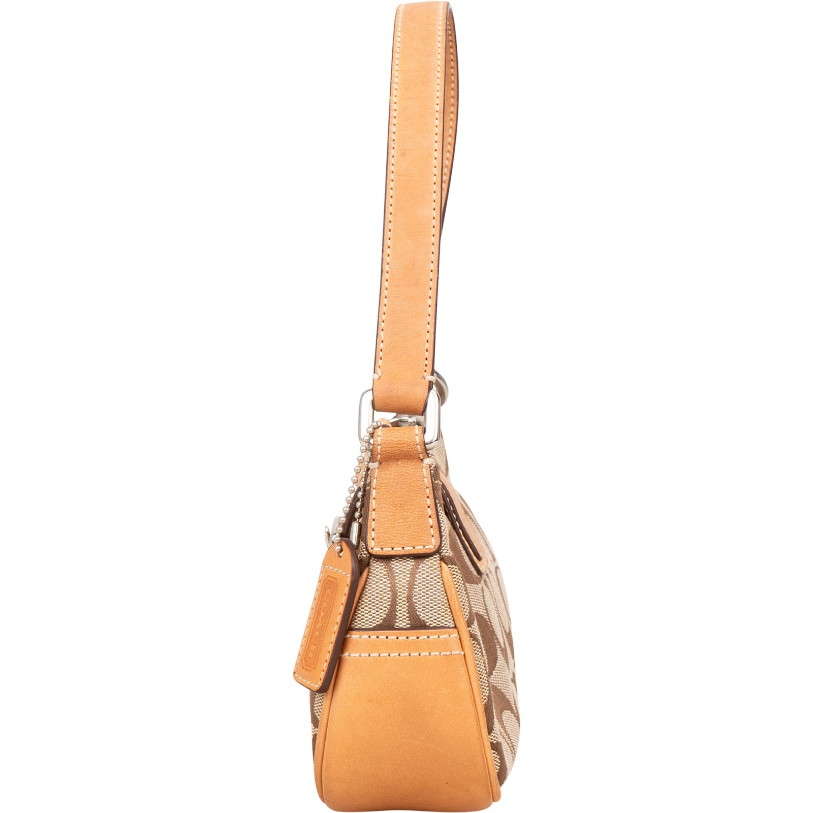 [🔄️B07 / F40] Coach Monogram Signature Canvas Demi Flap Bag Handbag - vintageandkickz