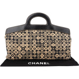 Chanel Leather Canvas CC Coin Top Handle Handbag