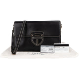 Prada Leather Contrast Stitch Flap Crossbody Bag