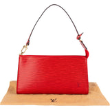Louis Vuitton Red Epi Leather Pochette Accessoires Handbag